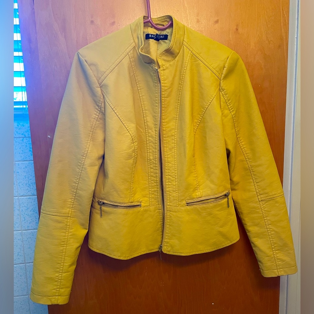Vegan Yellow leather BACCINI jacket